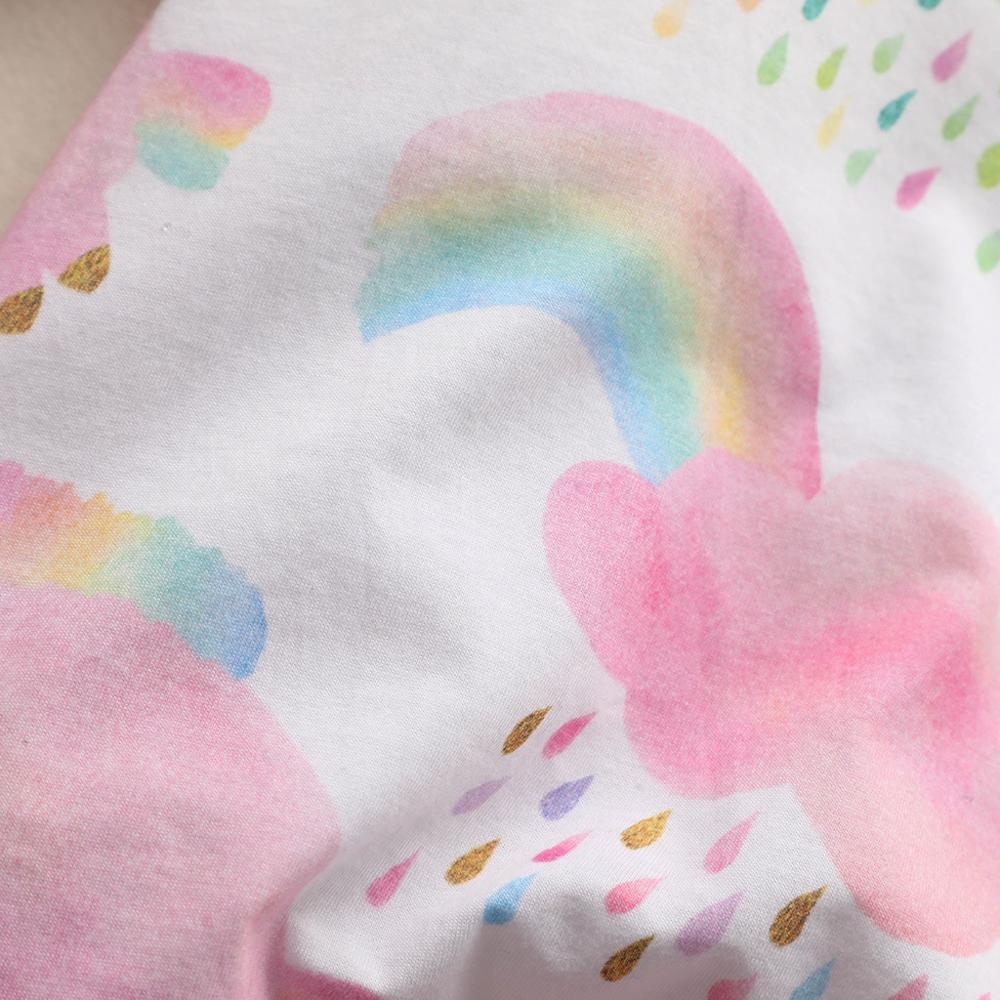 Vibrant Cloud-Printed Baby Onesie