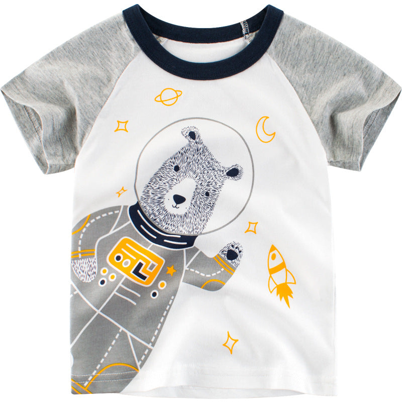 Adorable Astronaut Bear T-shirt for Kids