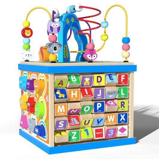 Wooden Alphabet, Number, and Shapes Educational Toy for Boys and Girls