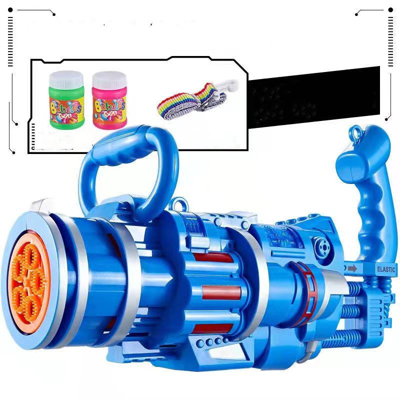 Electric Bubble Machine for Kids with Gatling Bubble Gun, Porous Design, and Plays Music