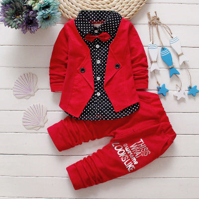 Kids' Bow Tie Sweater Set for a Stylish Look