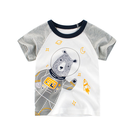 Adorable Astronaut Bear T-shirt for Kids